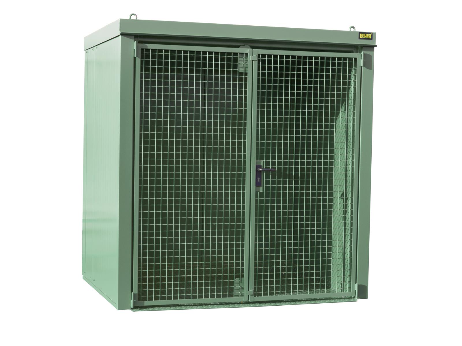 GFC-B Gasflaschen-Container – ohne Trennwand-RAL 6011 (Resedagrün)-M2