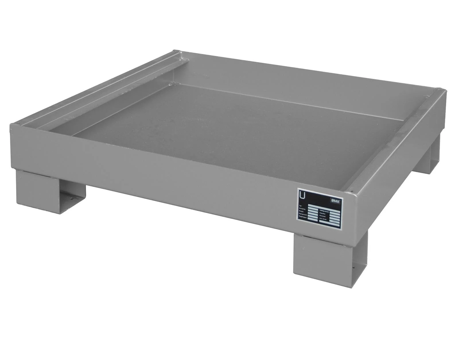 Auffangwanne Typ AW60 ohne Gitterrost AW 60-2 RAL 7005 Mausgrau