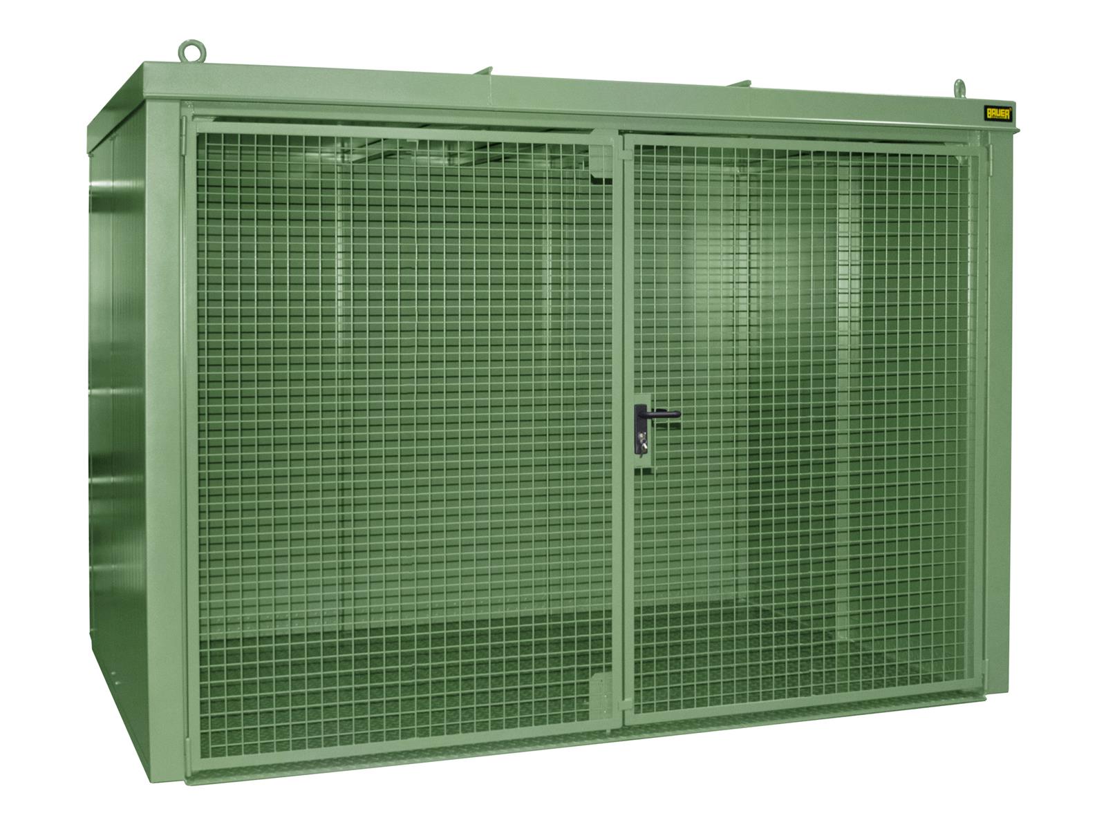 GFC-B Gasflaschen-Container – ohne Trennwand-RAL 6011 (Resedagrün)-M5 GFC-B Gasflaschen-Container – ohne Trennwand-RAL 6011 (Resedagrün)-M5