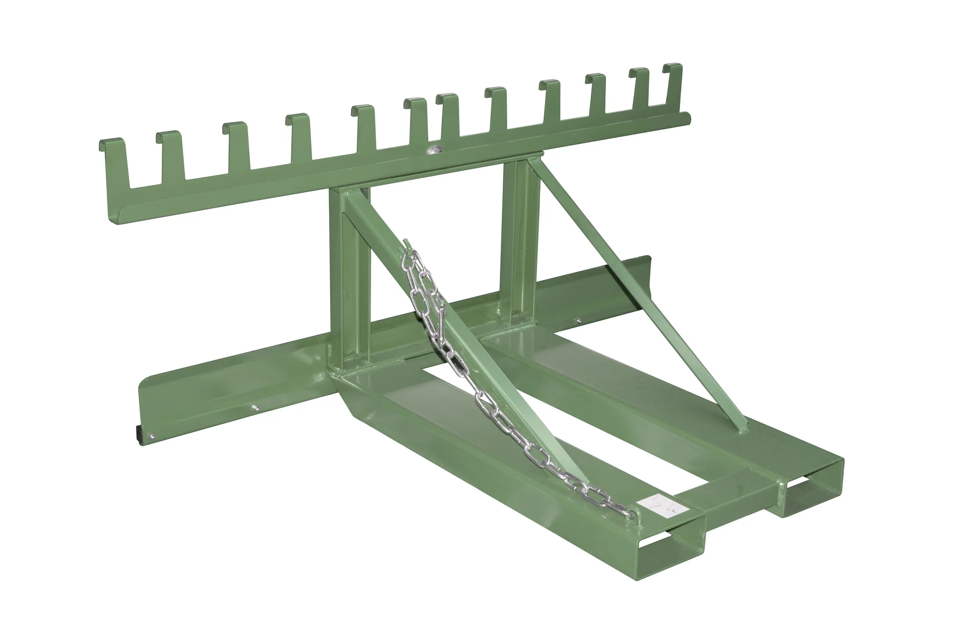 BAUER Mülltonnen-Heber MH-III, lackiert RAL 6011 Resedagrün, 3 × MGB bis 360 l, 600 kg, 1030 × 1595 × 680 mm