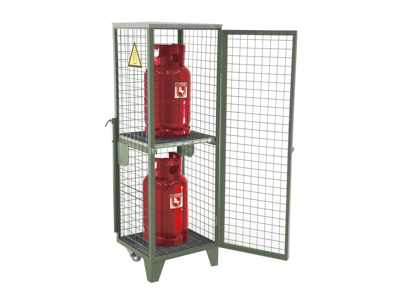 Deposito per bombole del gas GFD-R 2, verniciato, grigio topo
