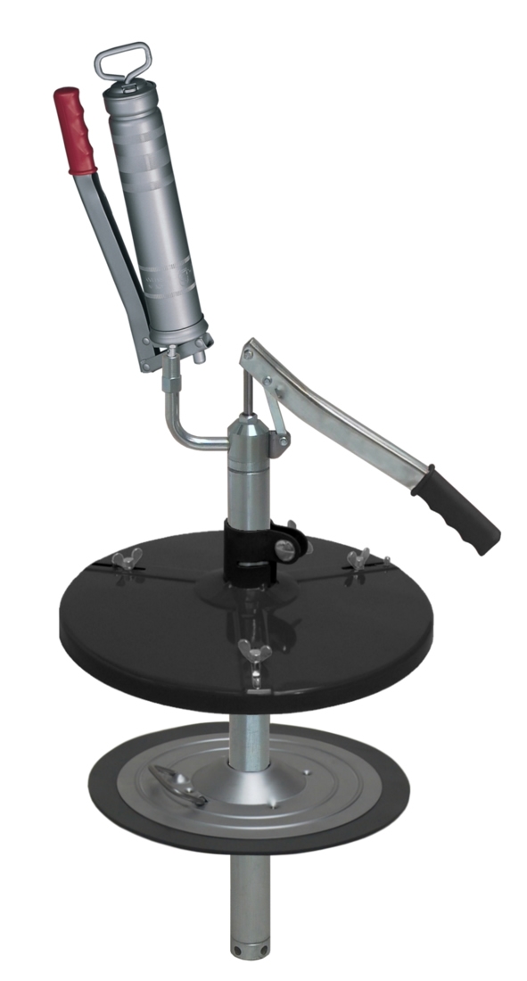 Fettpressen-Füllgerät ecoFILL 15-deluxe für 15 kg Fetteimer, Innen-Ø 255 - 282 mm Fettpressen-Füllgerät ecoFILL deluxe für 10 bis 50kg Fetteimer MATO