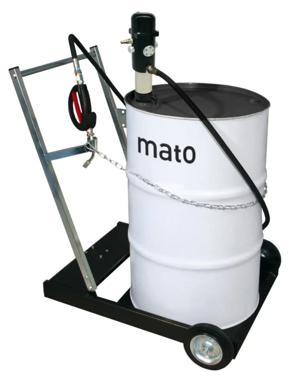 pneuMATO 3 Mobile Unit for 200-Liter Oil Drums with 4-Meter Hose and Oil Dispensing Gun