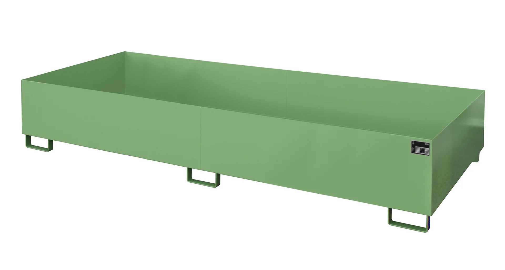 Regalwannen 3250x1300x380mm 1000 Liter RAL 6011 Resedagrün