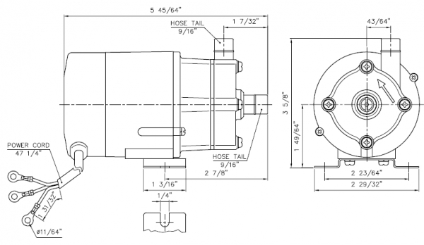 Magnetkreiselpumpen Serie PX mit Schlauchanschluss Magnetkreiselpumpen Serie PX mit Gewindeanschluss