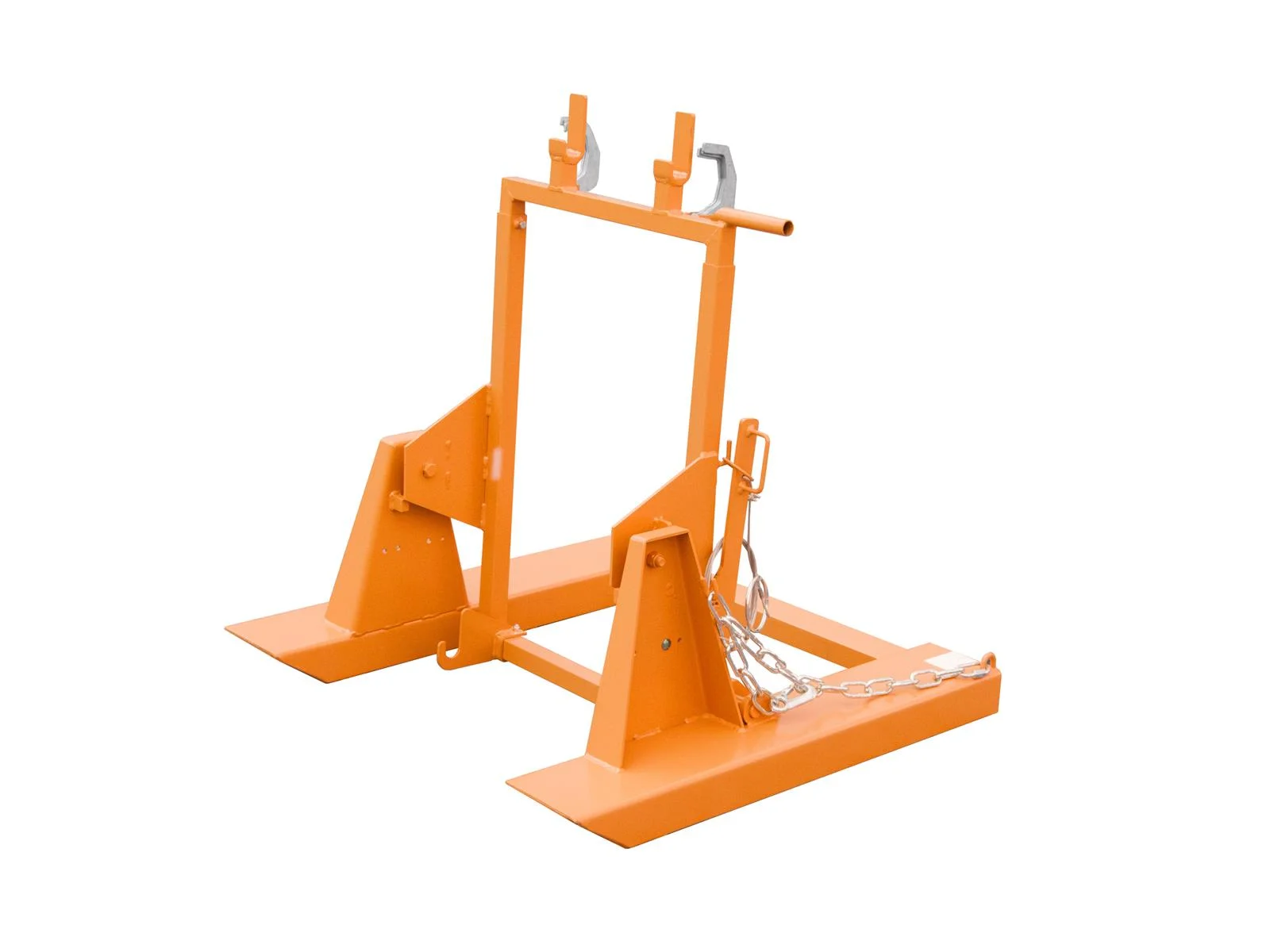 Ribaltatore per bidoni della spazzatura 1000×1020×1060 mm, contenitore da 240 litri, colore RAL 2000 giallo-arancione
