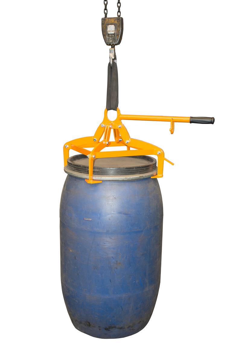 Fassgreifer Typ 4P-D 220 Liter 830x590x375mm RAL 2000 Gelborange