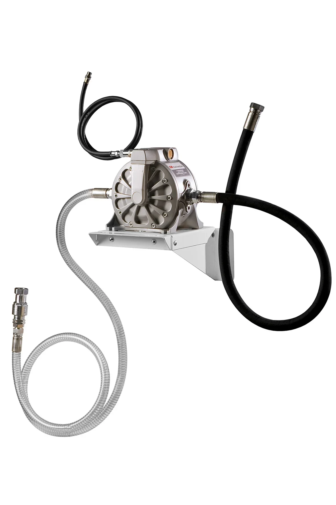 Kit pompa di aspirazione olio usato DF100 con tubo di aspirazione e raccordo a sgancio rapido per lo svuotamento dell'olio usato.