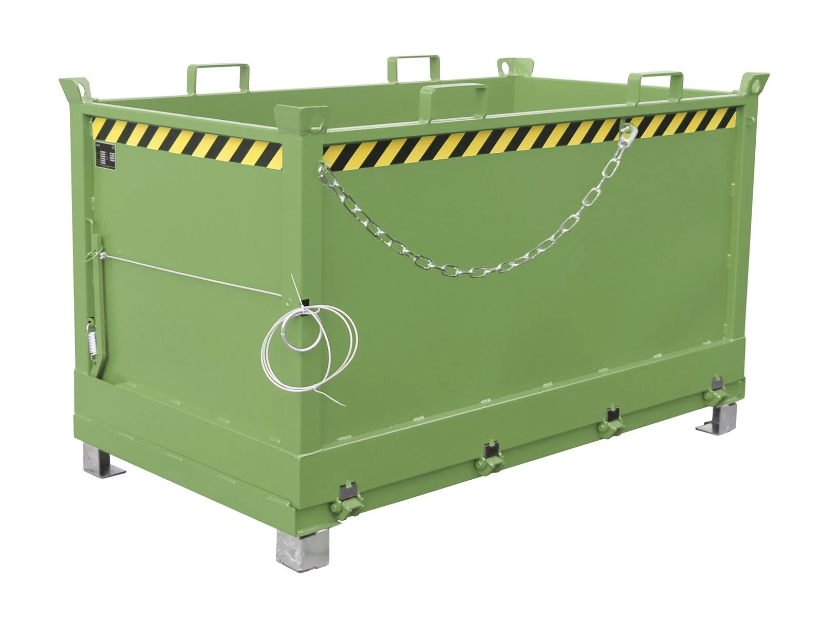 Folding Bottom Container FB 1500 1.50m³ 1040x1845x1145mm RAL 6011 Reseda Green