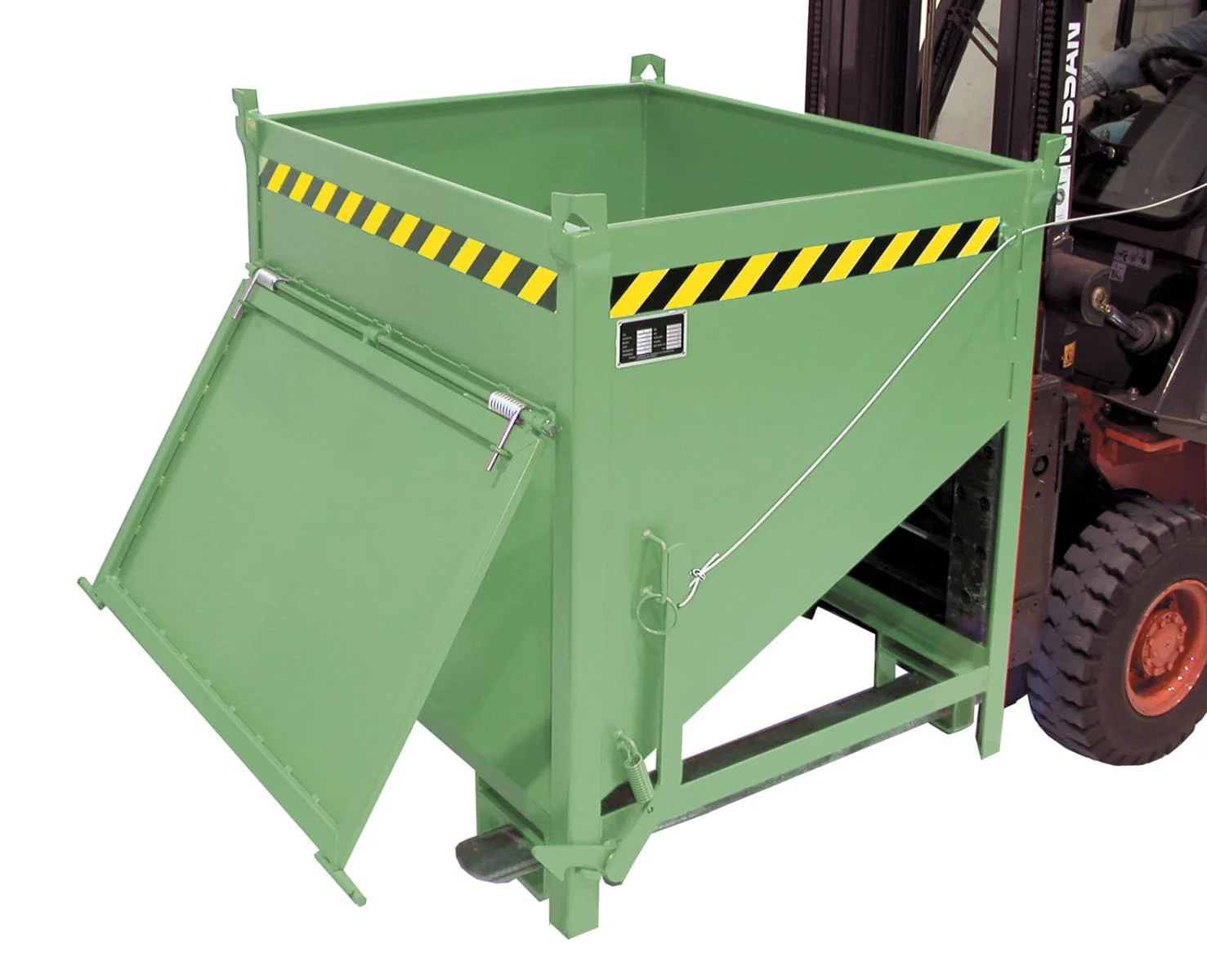 Contenitore silo SGK 75 0,75 m³ 1000 × 1200 × 1170 mm RAL 6011 Verde reseda