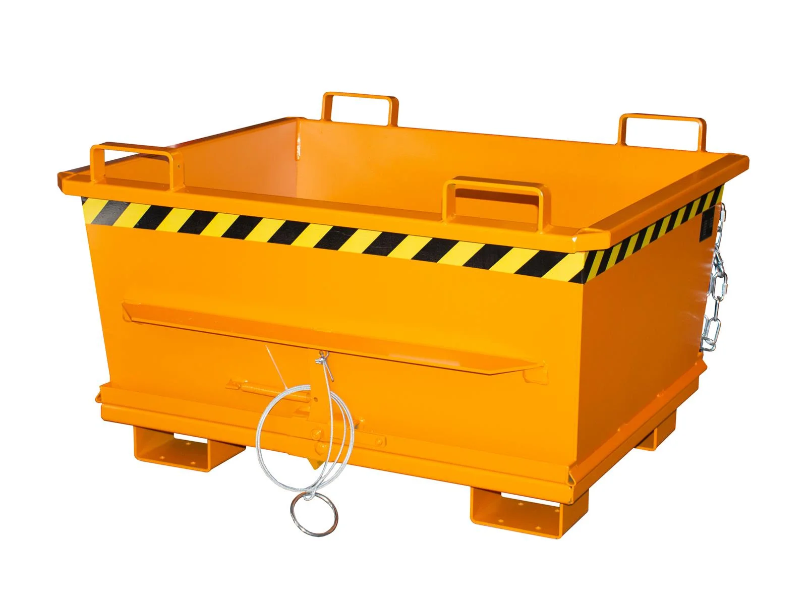Contenitore a fondo pieghevole BKB 500, 0,50 m³, 1040x1200x715 mm, RAL 2000 Giallo arancione.