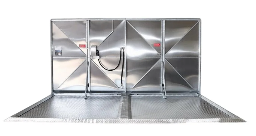 Punto di rifornimento carburante KAP-ECO – allestimento esterno – pacchetto completo, stainless steel, staircase?, toolbox, loading ramp, platform door