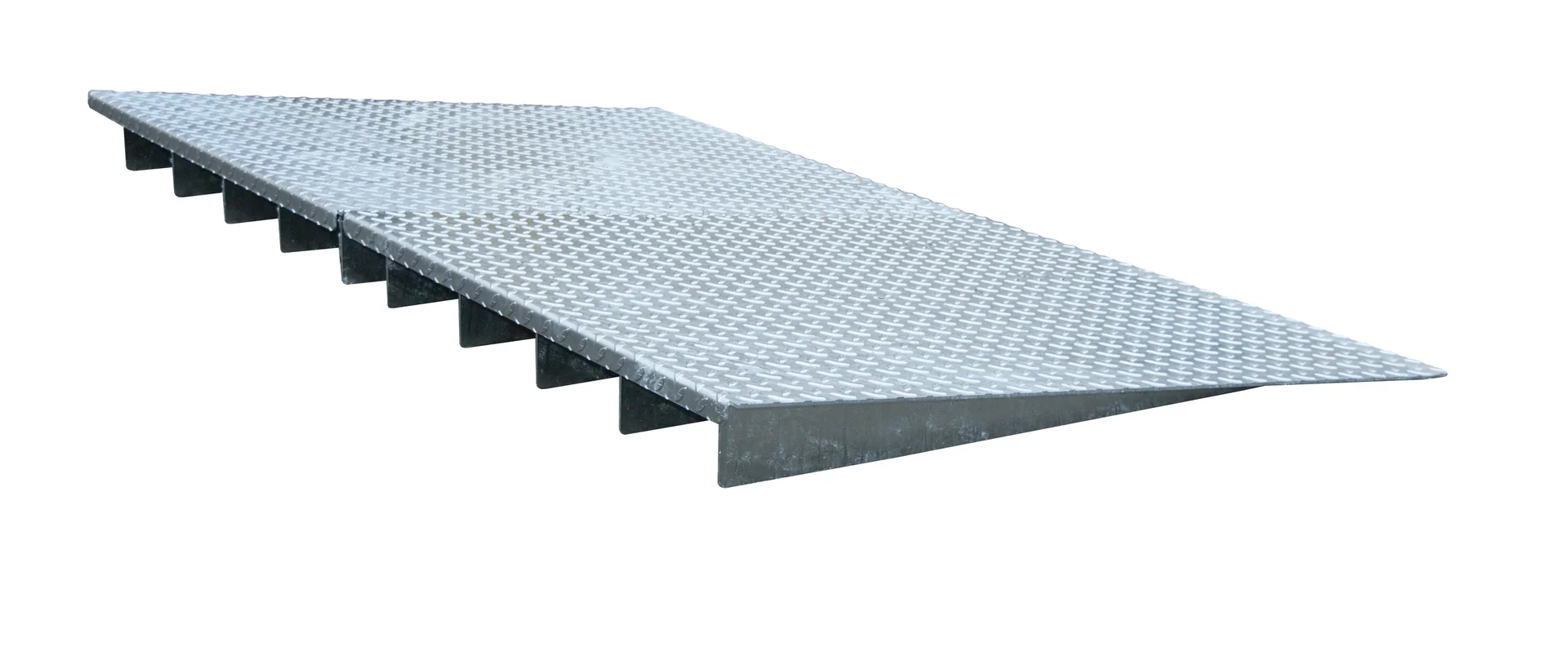 Rampe di carico per vasche di contenimento BSW AR 123, metall, plattform, Diamantblech, Stufenausgleich, Stufe