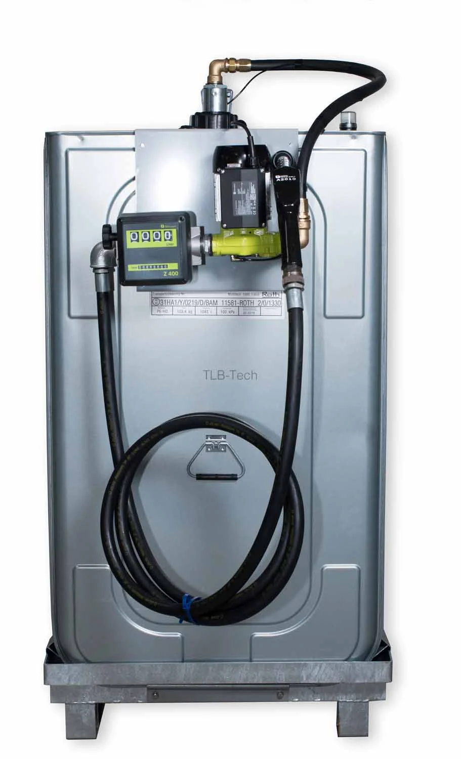 Stazione di servizio per cortile - SYSTEM - Horn - 1.500 litri - Impianto di rifornimento diesel con contatore analogico