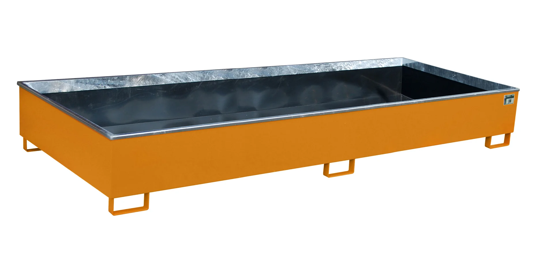 Shelving Tubs 3265x1315x385mm 1000 Liters with PE Insert RAL 2000 Yellow-Orange 🟠