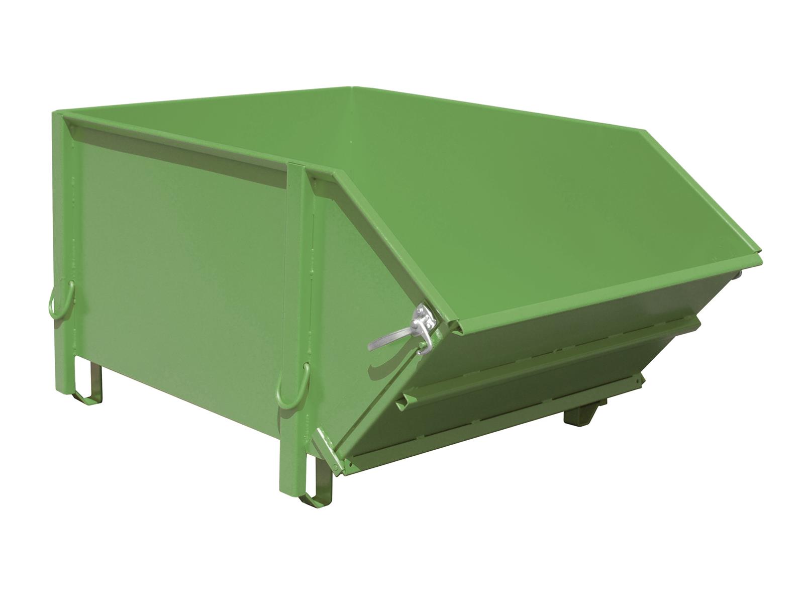Baustoff-Behälter BBK 100 1,00m³ 1515x1070x800mm RAL 6011 Resedagrün