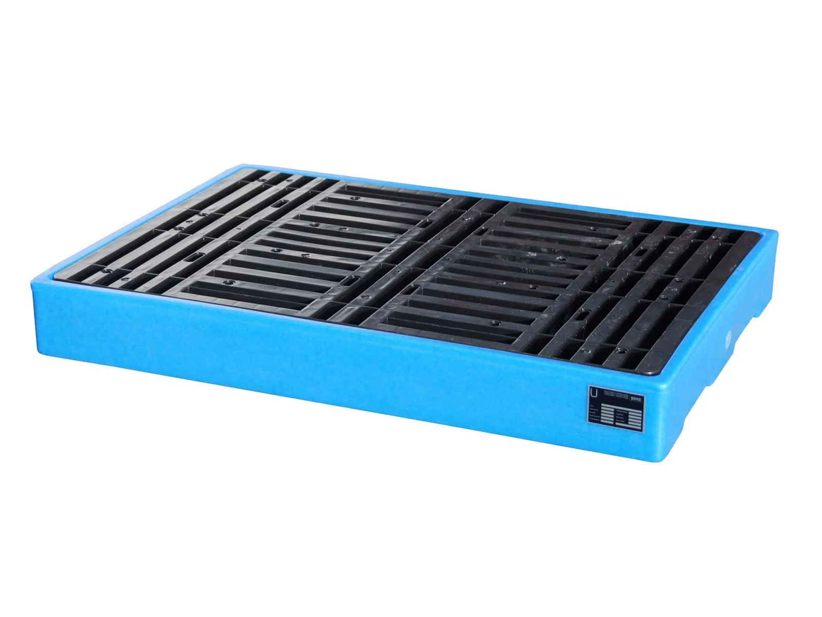 Vasche di protezione per pavimenti in PE 1260x860x150mm 150 litri Tipo BWP-PE 150, Ablagekorb, Blechrollen, blaue Ablage, Gittereinsatz, Küchenorganizer