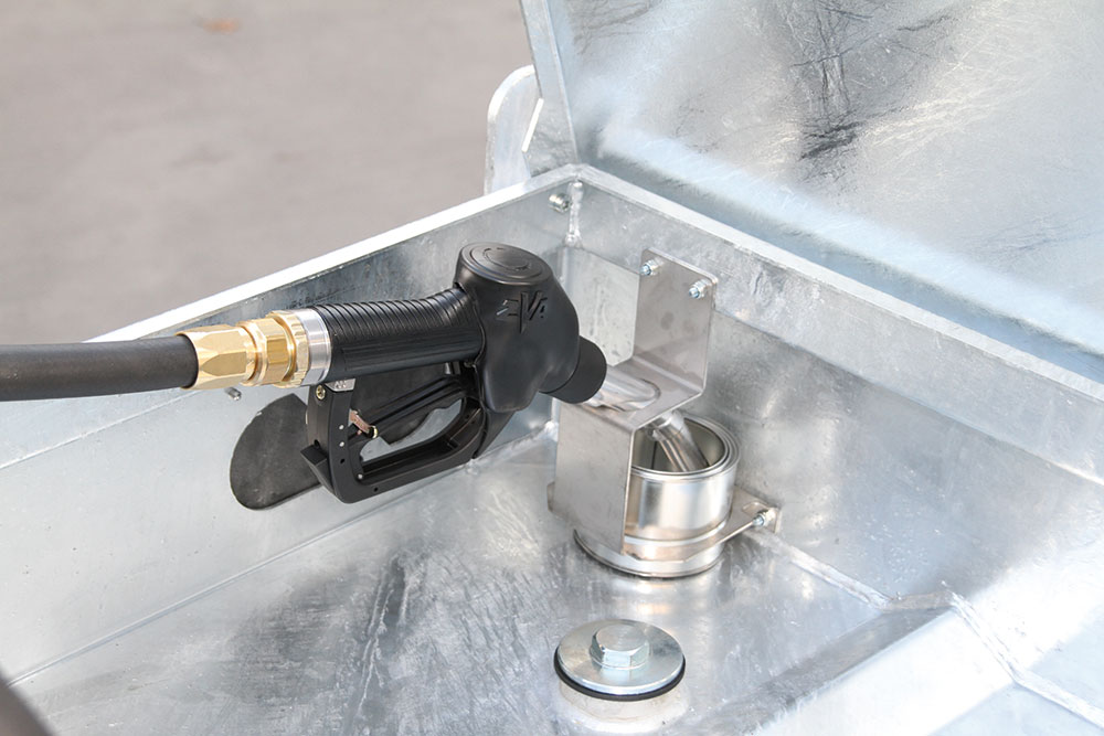 Mobile Tankstelle Quadro-D Tankanlage Doppelwandig Rietberg 1000 Liter 230V Pumpe Tankdatenerfassung Flow Grenzwertgeber