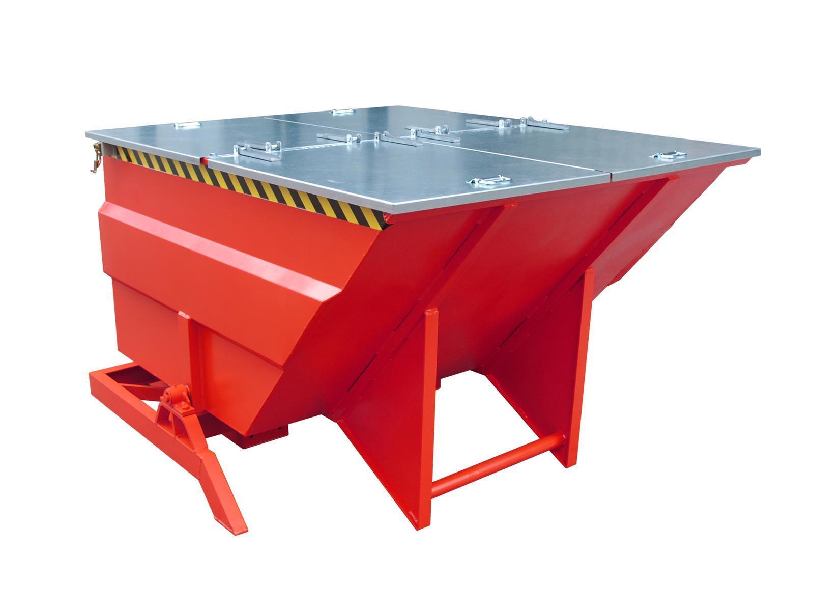 Kippbehälter BKC 200 2m³ 2310x1750x1220mm Großraumbehälter RAL 3000 Feuerrot