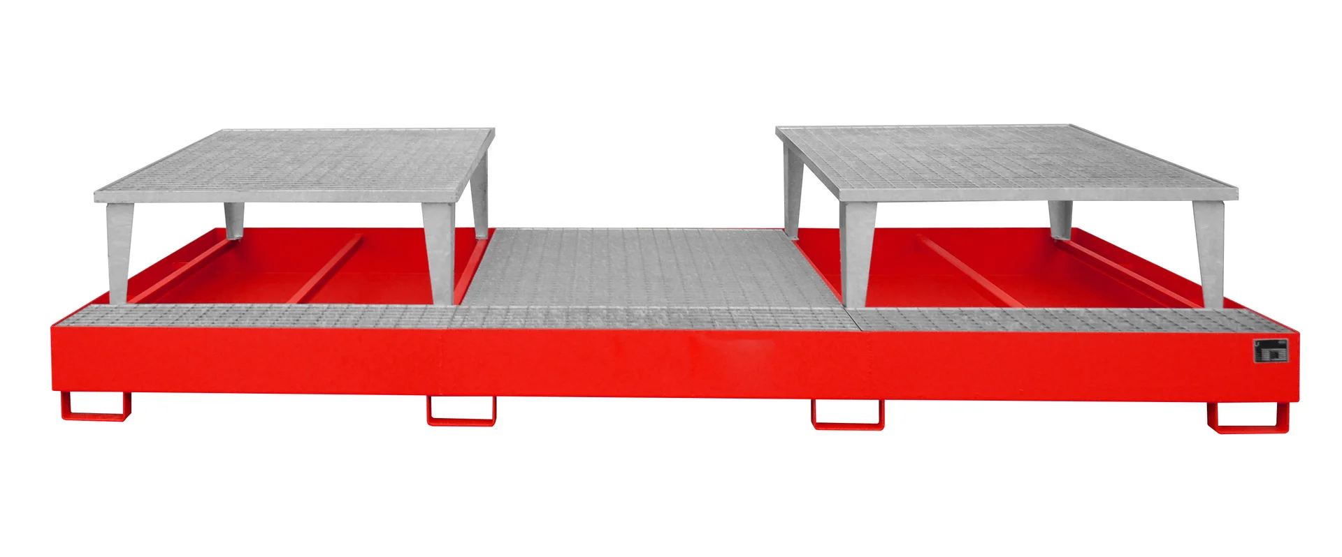 Vasca di raccolta 3850x1460x780mm 1000 Litri Tipo AWA verniciato AWA 32, plattform, rampe, roter grund, stahlkonstruktion, stufenverstellung