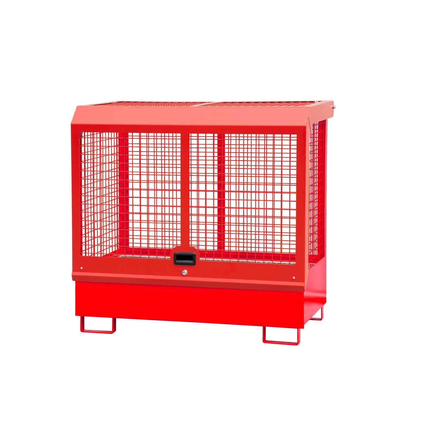 Deposito di sostanze pericolose GD-C 1430x820x1390 mm, Heizstrahler, Gitterkonstruktion, rot, Metallgehäuse, Standfuß