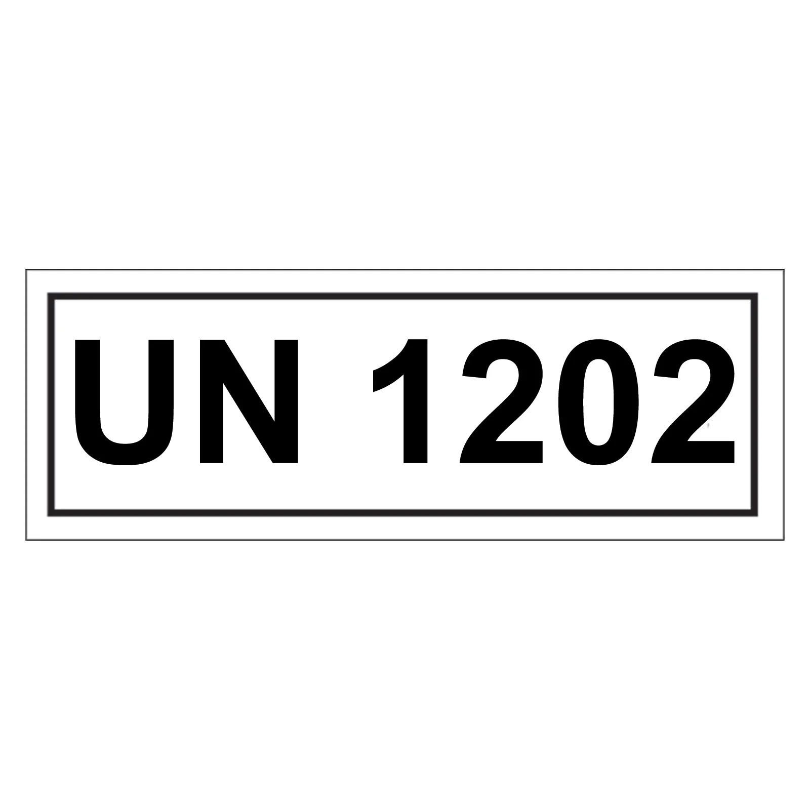 Pellicola adesiva «UN 1202» etichetta di pericolo 140 × 55 mm, UN-1202, UN, Gefahrgutkennzeichnung, Gefahrensignale, Warnhinweis