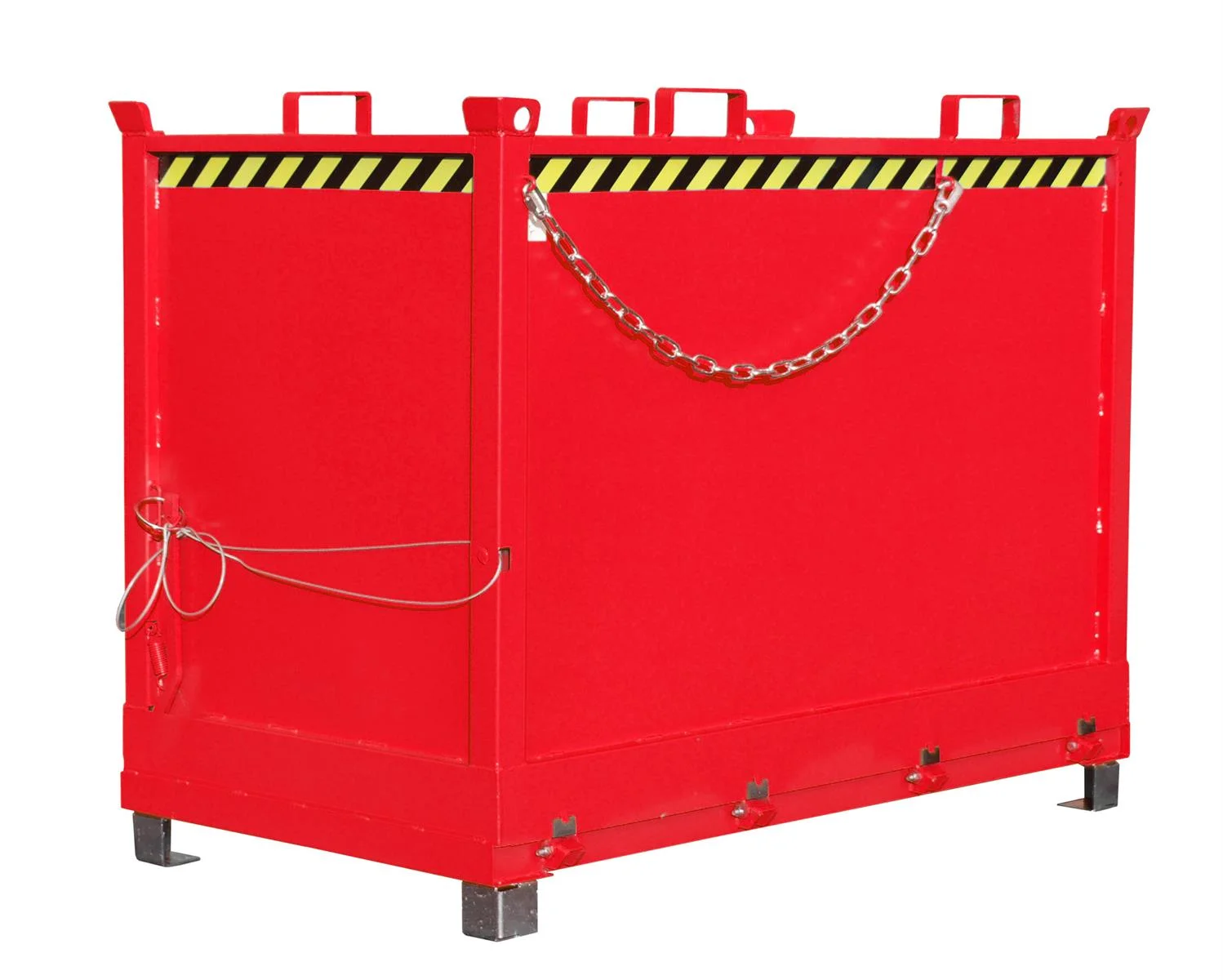 Klappbodenbehälter FB 2000 2,00m³ 1040x1845x1445mm RAL 3000 Feuerrot