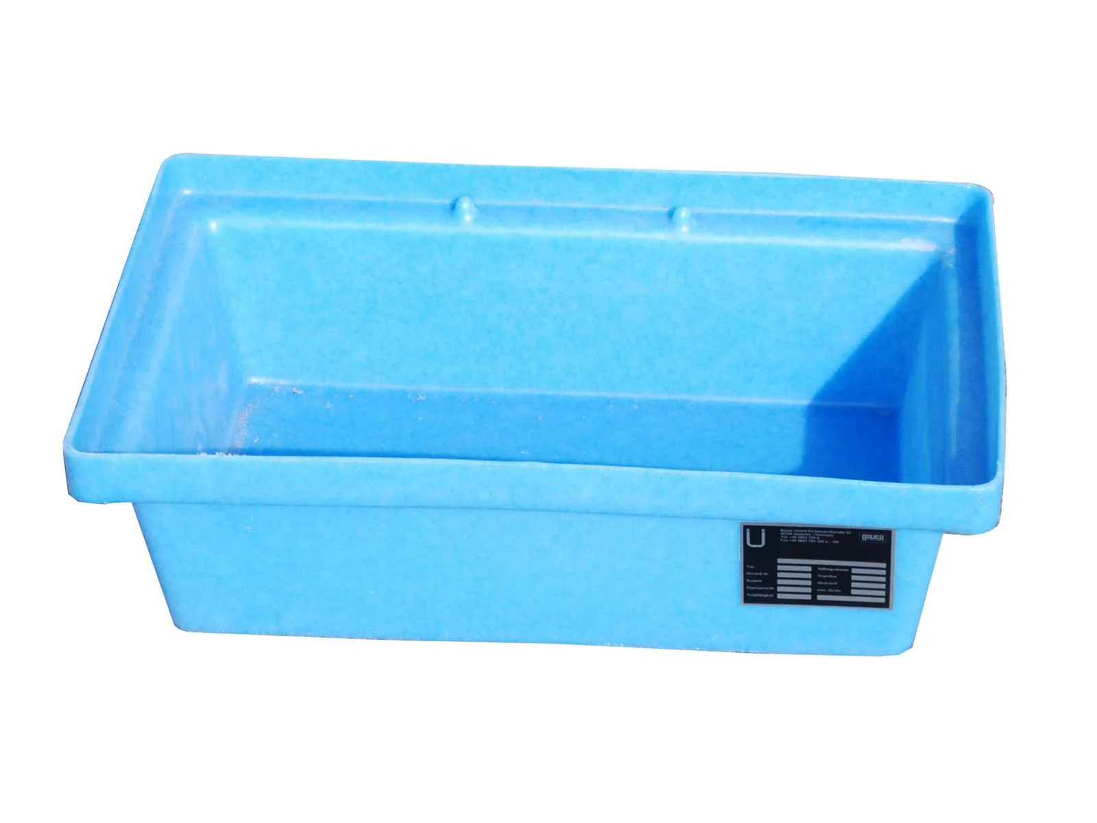 Vasche di contenimento in PE KWP-P 20, realizzate in polietilene resistente, dimensioni 600 × 400 × 170 mm, capacità 20 litri, senza Lochrost, Becken, Wanne, Kunststoff, Blau, Aufbewahrung