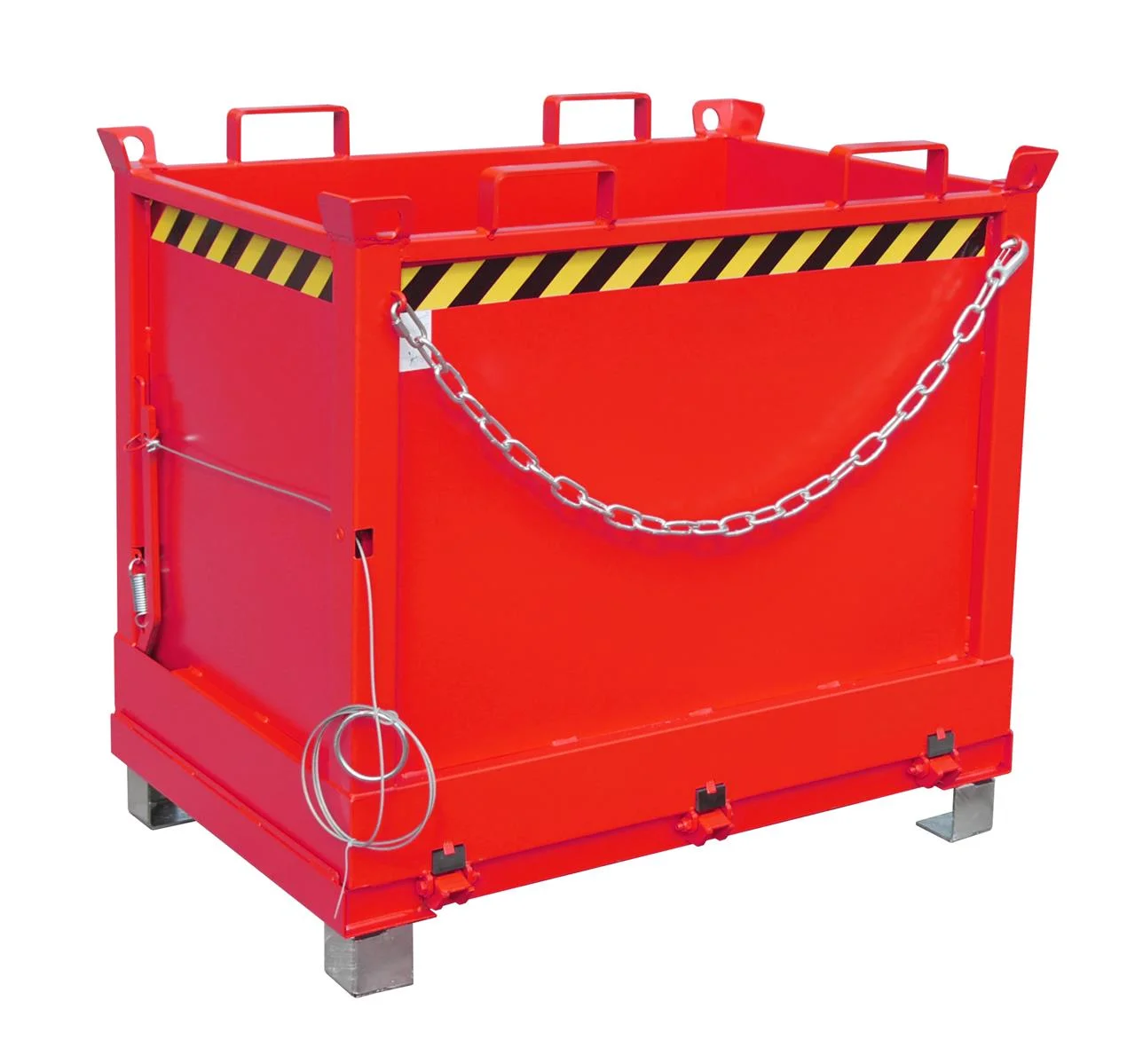 Folding Bottom Container FB 750 0.75m³ 840x1245x1145mm RAL 3000 Flame Red