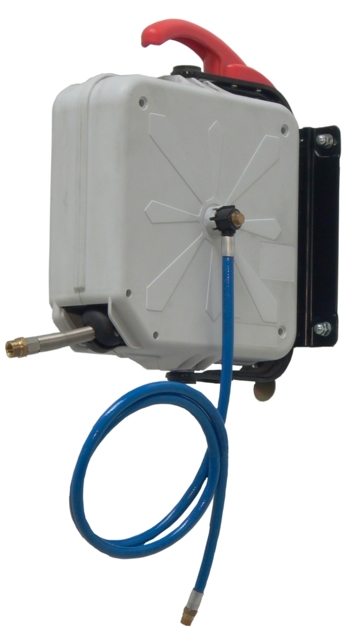 Schlauchaufroller für Luft, geschlossen 11 m Schlauch 8x12 mit Puffer,