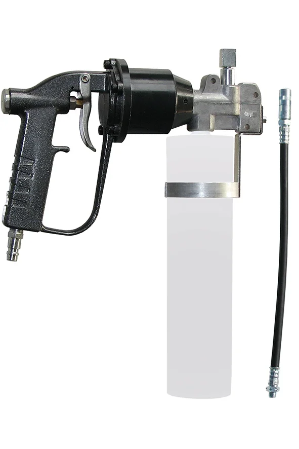 Pressa pneumatica DFP500 PAT-SHV con tubo blindato di sicurezza 110/M HV, lunga 300 mm, incluso un ugello professionale a 4 ganas