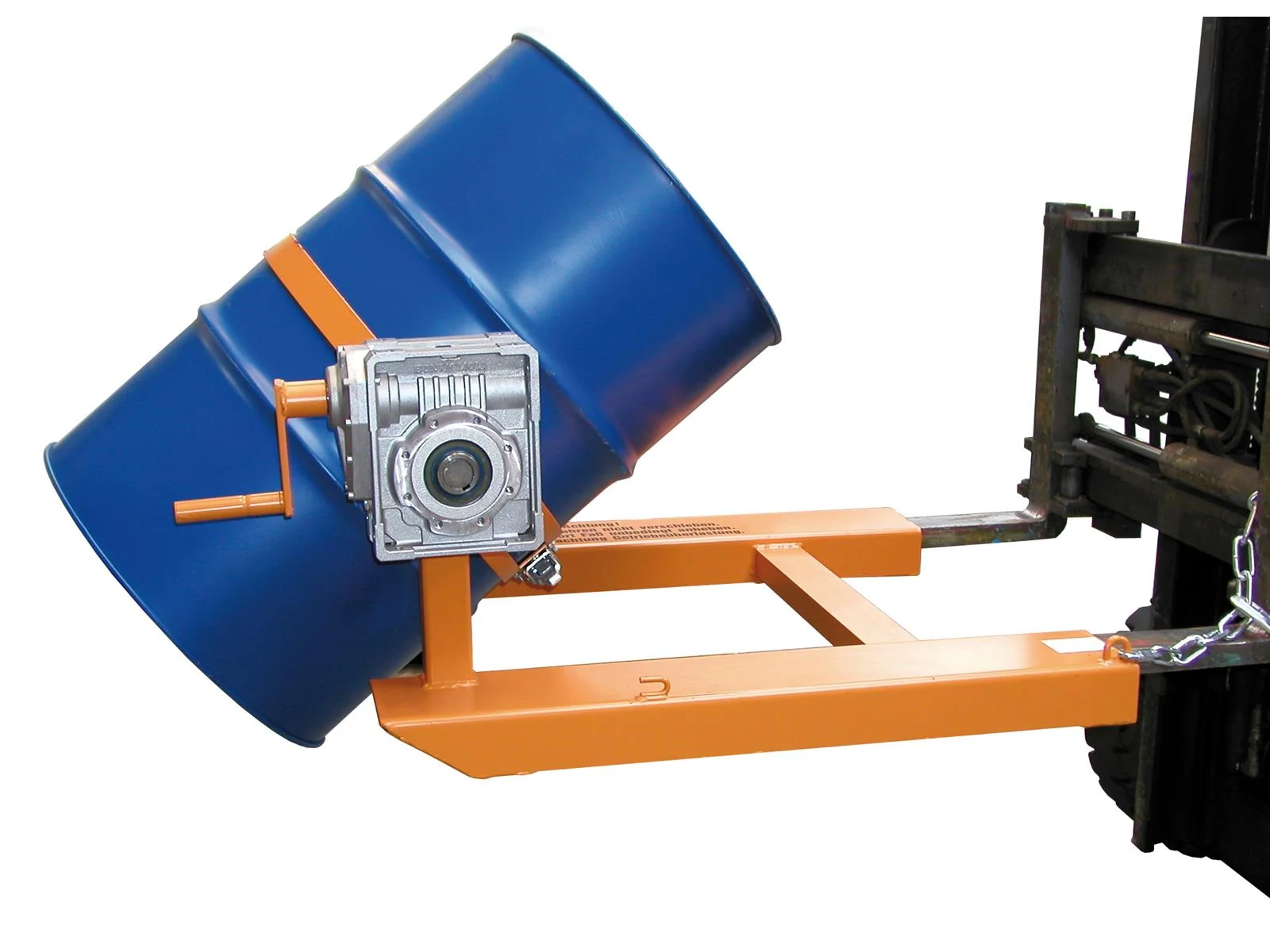 Sollevatore di fusti con cilindro di sollevamento per carrello elevatore 1245x1000x475 mm
