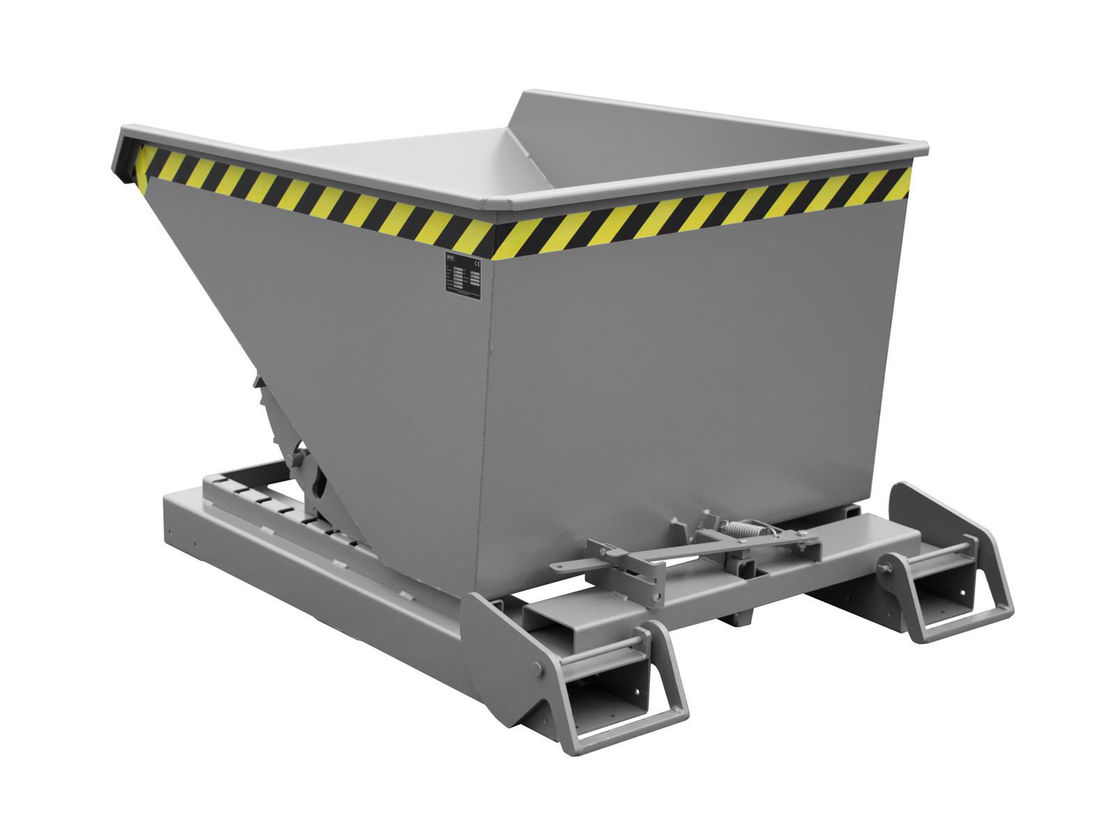 Automatischer Kippbehälter 0,60m³ 1485x1095x865mm 4A 600 RAL 7005 Mausgrau