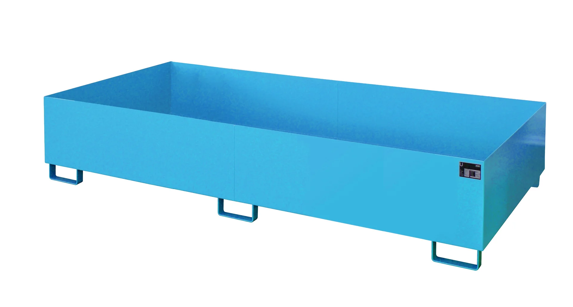 Regalwannen 2650x1300x435mm 1000 Liter RAL 5012 Lichtblau