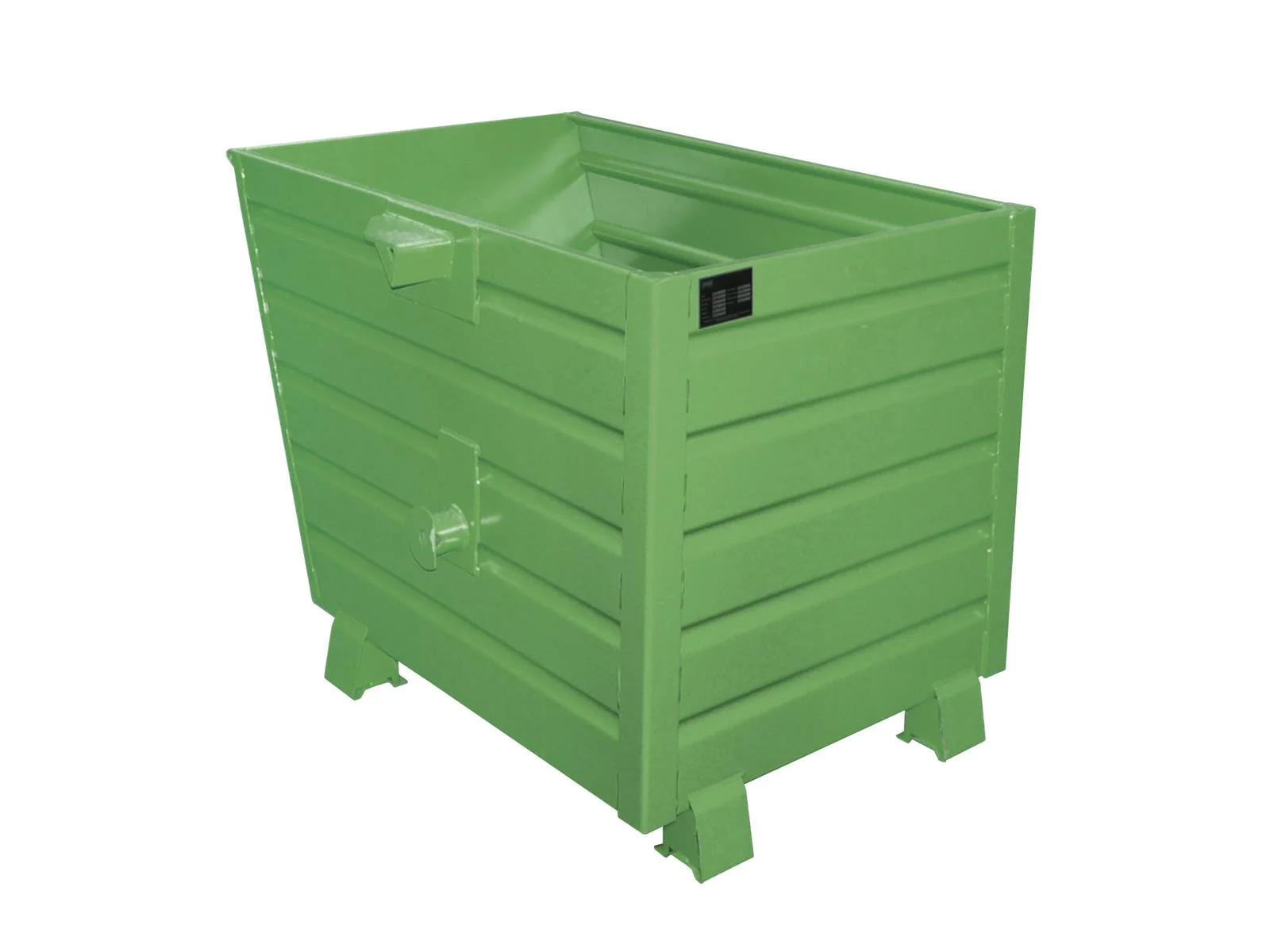 Cassone ribaltabile impilabile BSK 70 1200×800×900 mm 0,70 m³ RAL 6011 Verde Reseda