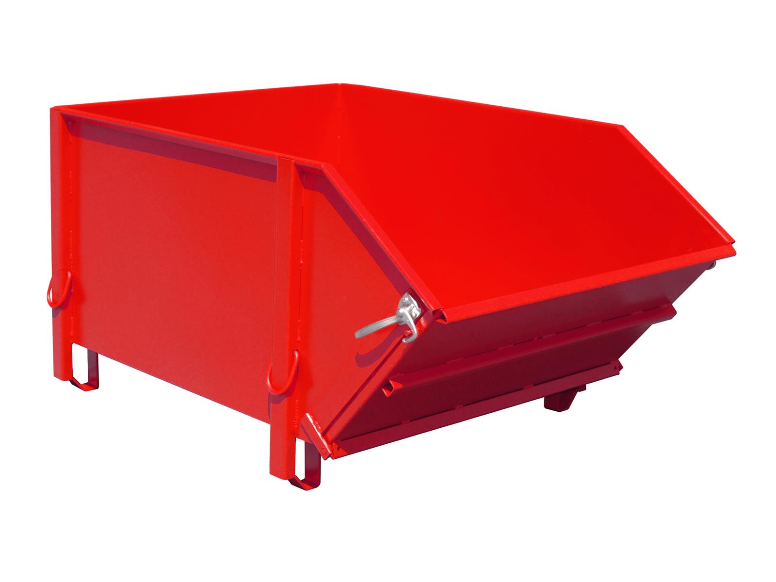 Baustoff-Behälter BBK 100 1,00m³ 1515x1070x800mm RAL 3000 Feuerrot