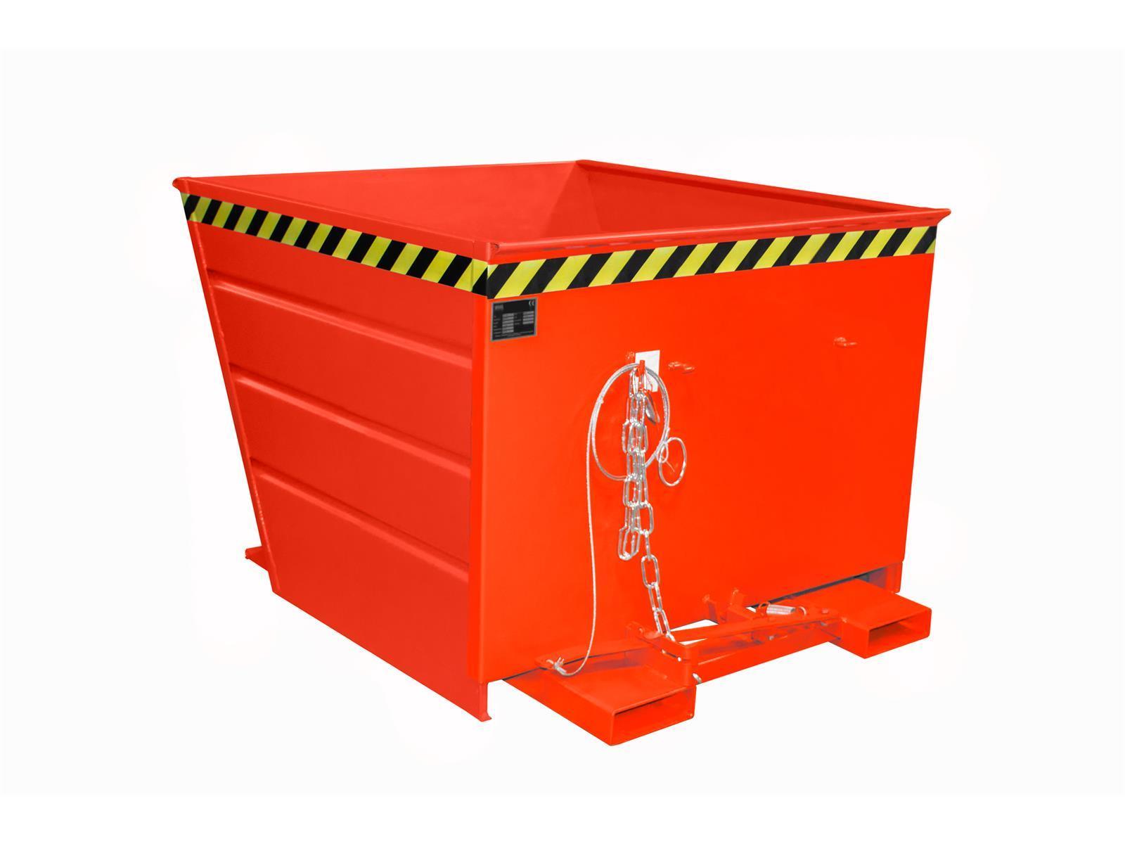 Kippbehälter VG 1100 1,10m³ 1440x1200x890mm RAL 3000 Feuerrot
