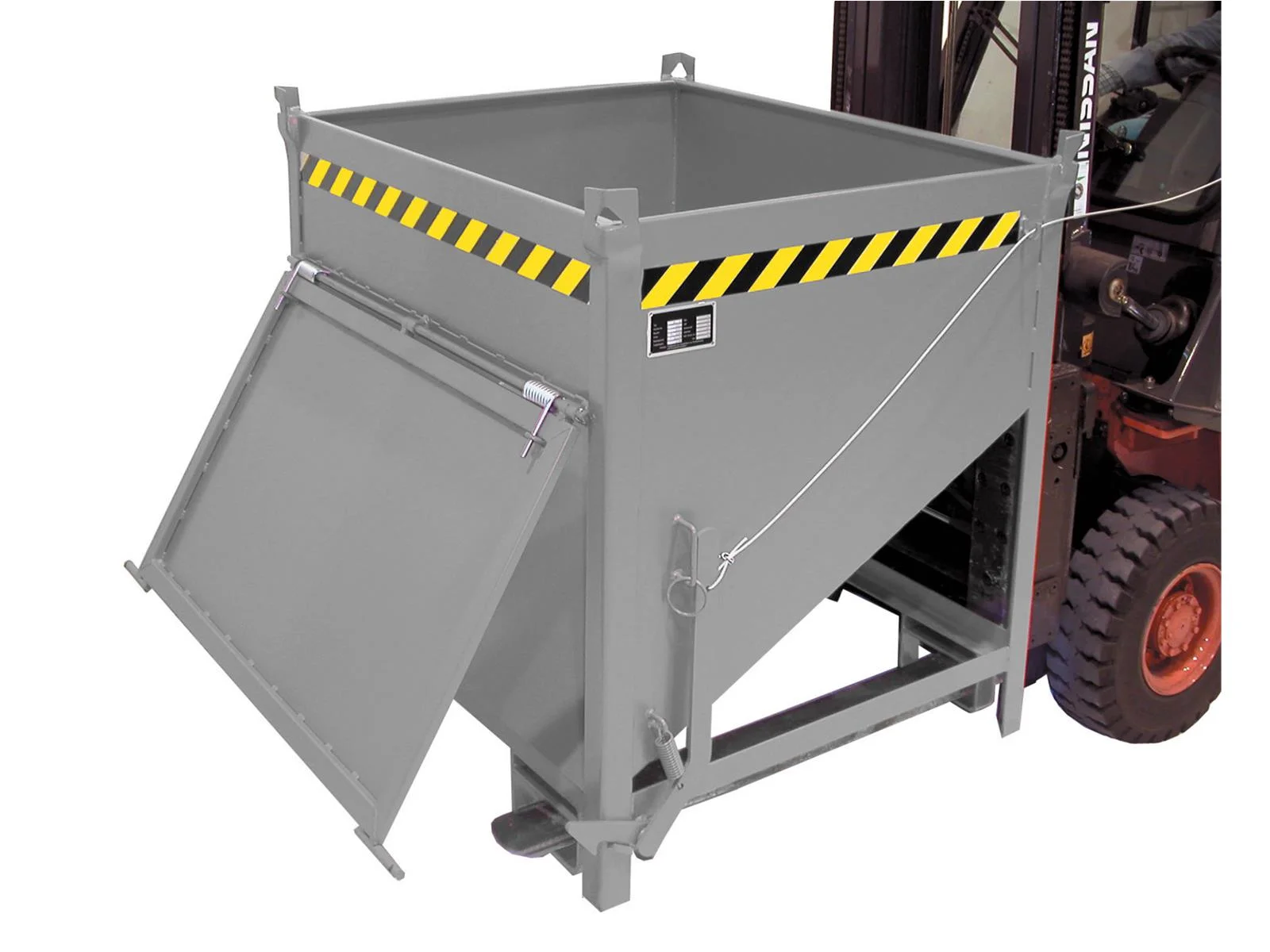 Silo Container SGK 75 0.75m³ 1000x1200x1170mm RAL 7005 Mouse Grey