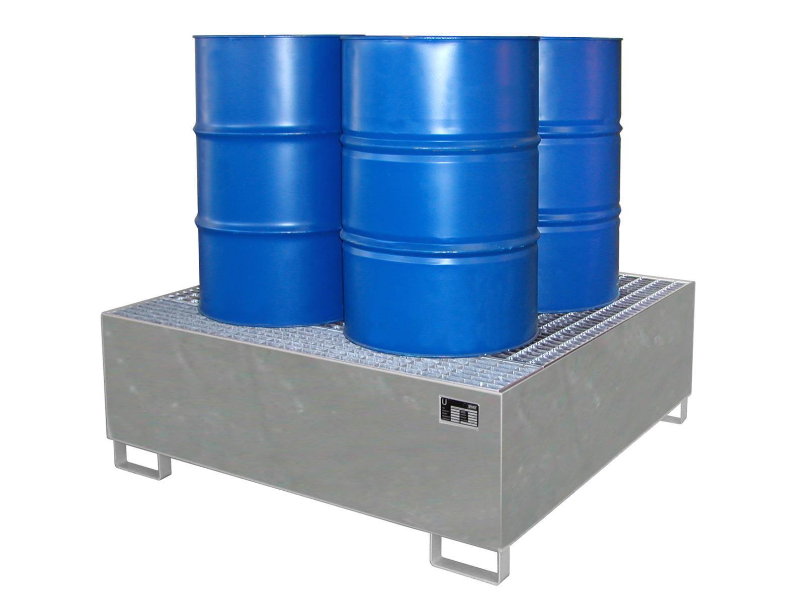 Auffangwanne 1460x1460x525mm 800 Liter Typ AW lackiert AW 800 feuerverzinkt