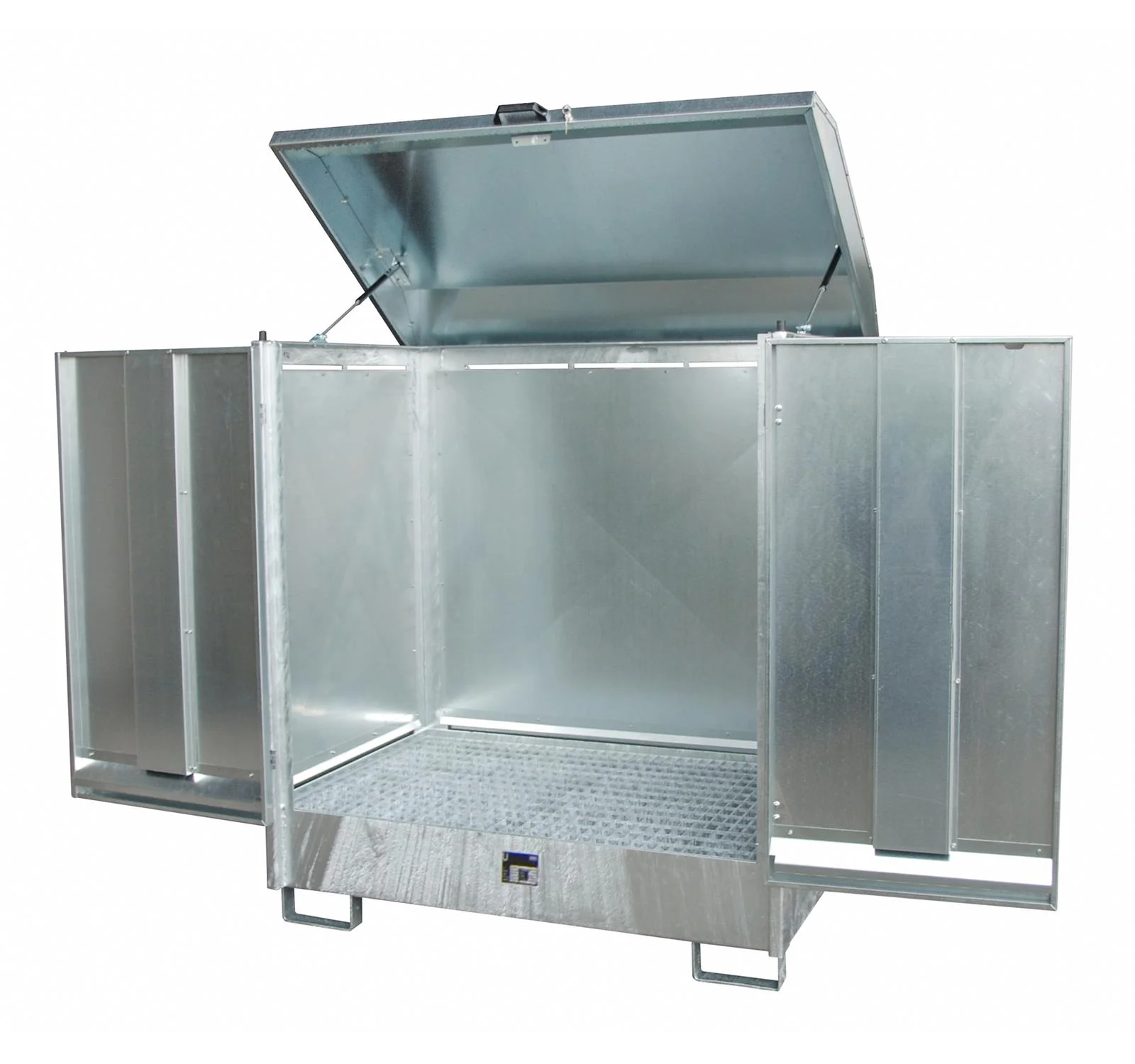 Deposito per sostanze pericolose Tipo GD-N GD-N 2 1437x1015x1614 mm, stahlbox, metallbehälter, gasliftdeckel, industrieller behälter, fußbasis
