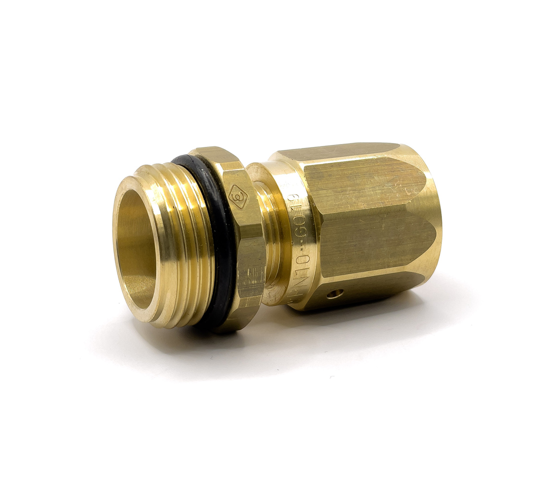 Vater-HĂĽlsenverschraubung V19-1" LC fĂĽr Zapfschlauch DN 19x4 mit 1"AG Messing HĂĽlsenverschraubung mit 1" AuĂźengewinde fĂĽr DN 25 Dieselschlauch