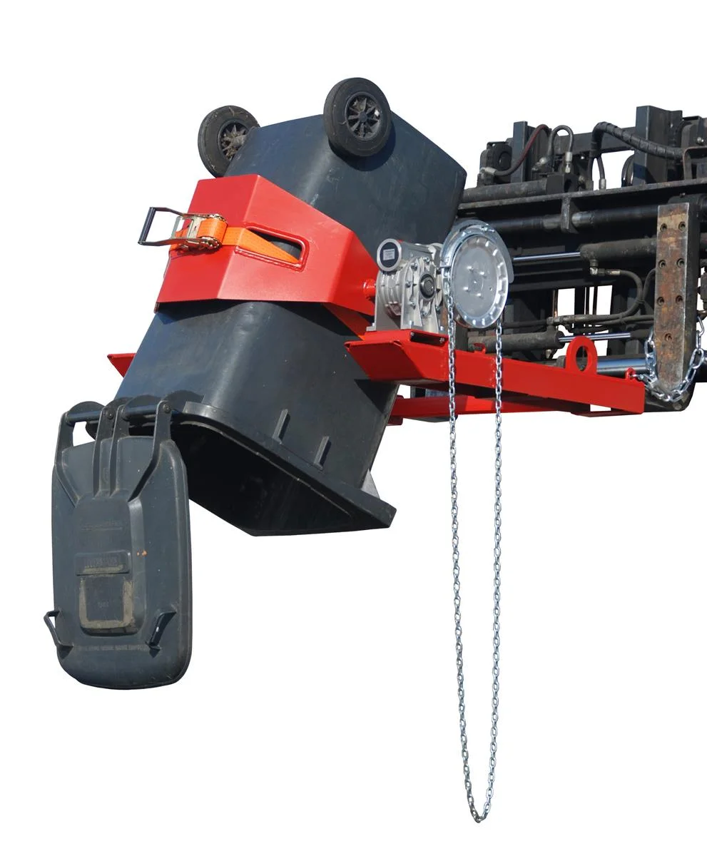 Drum Tilter with Chain 1000x1000x405mm RAL 3000 Flame Red