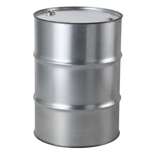 Fusto in acciaio zincato da 216,5 L con tappo certificato: dimensioni 595x595x880 mm, tappi G 2" e G 3/4"", Metallfass, Stahlfass, Ölfass, verzinkter Behälter, 3-Ring-Fass