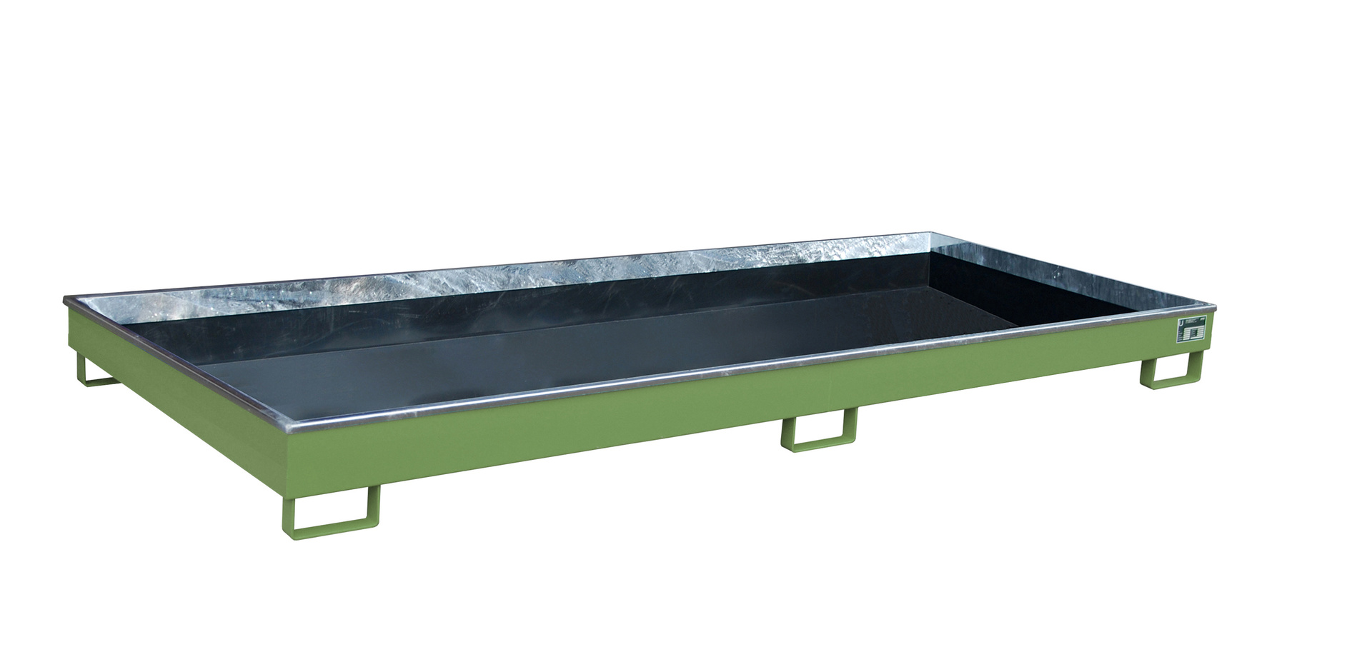 Regalwannen 3265x1315x195mm 240 Liter mit PE-Einsatz RAL 6011 Resedagrün