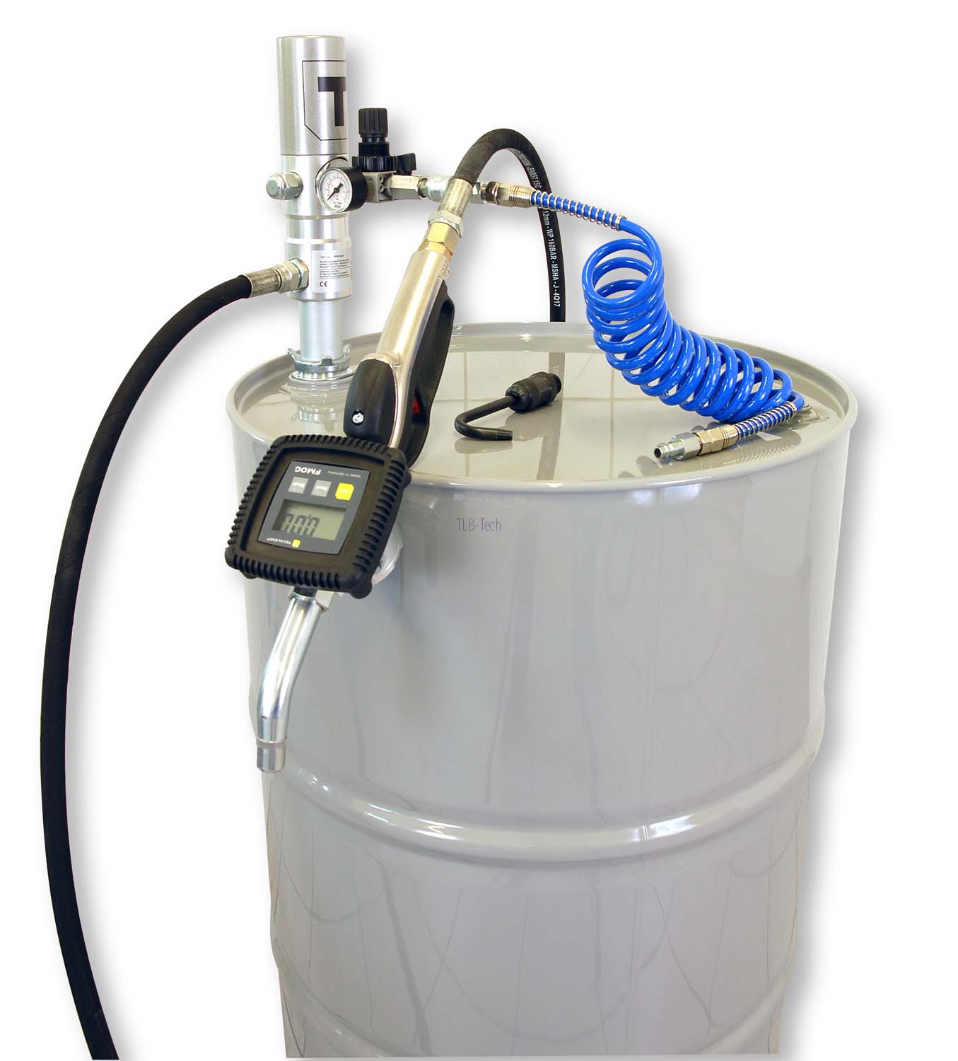 Druckluftpumpen-Set TECPUMP DP16 standard Übersetzungsverhältnis 1:1 Druckluftpumpen-Set TECPUMP DP36 standard Übersetzungsverhältnis 3:1