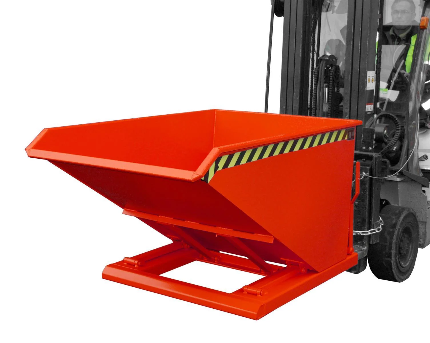 Tilting Container NK 75, 0.75m³, 1700x1080x880mm, RAL 3000 Flame Red