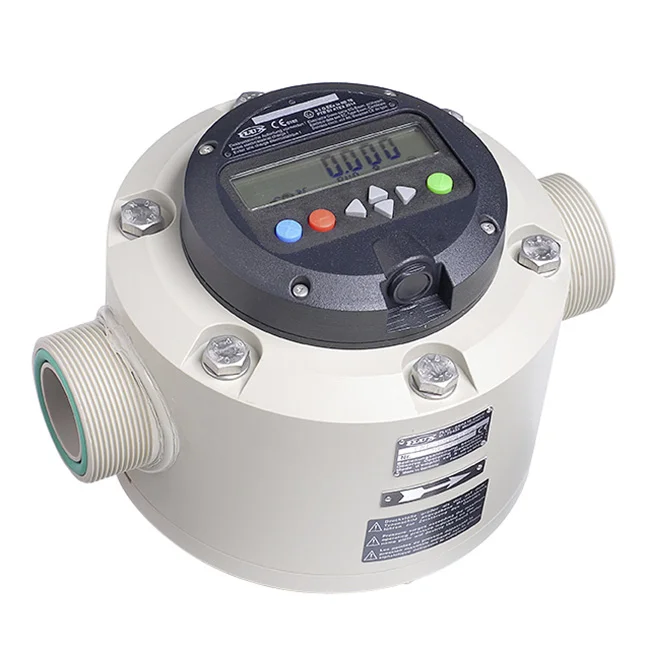 Taumelscheibenzähler FMC 250 per l'impiego stazionario nell'impiantistica, con l'elettronica di valutazione FLUXTRONIC, Wasserzähler, Durchflussmesser, digitale Anzeige, Schraubverbindung, Metallgehäuse