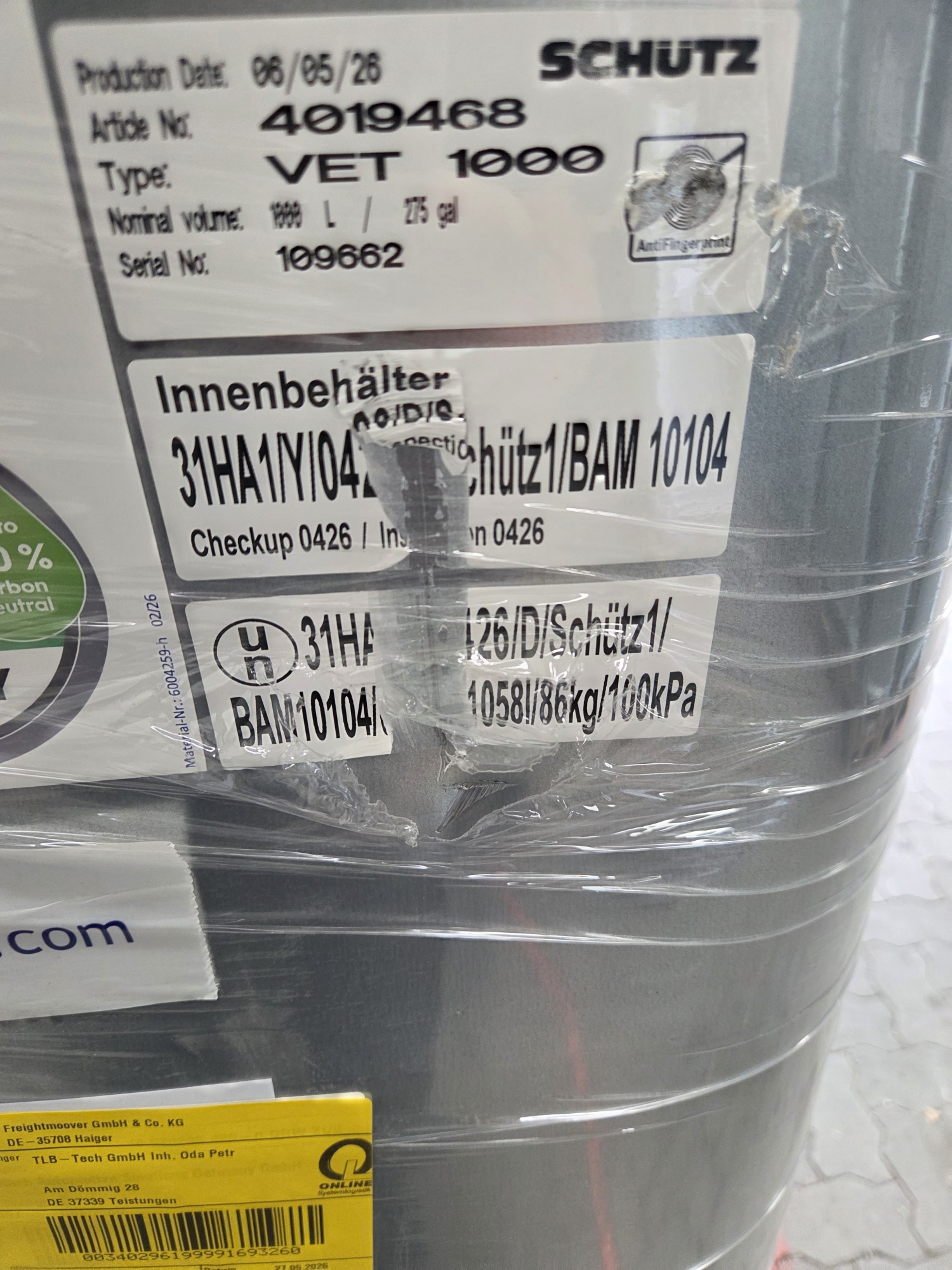 2. Wahl - Dieseltank - Heizöltank - Multi 1000 Liter - Lagertank - Doppelwandig