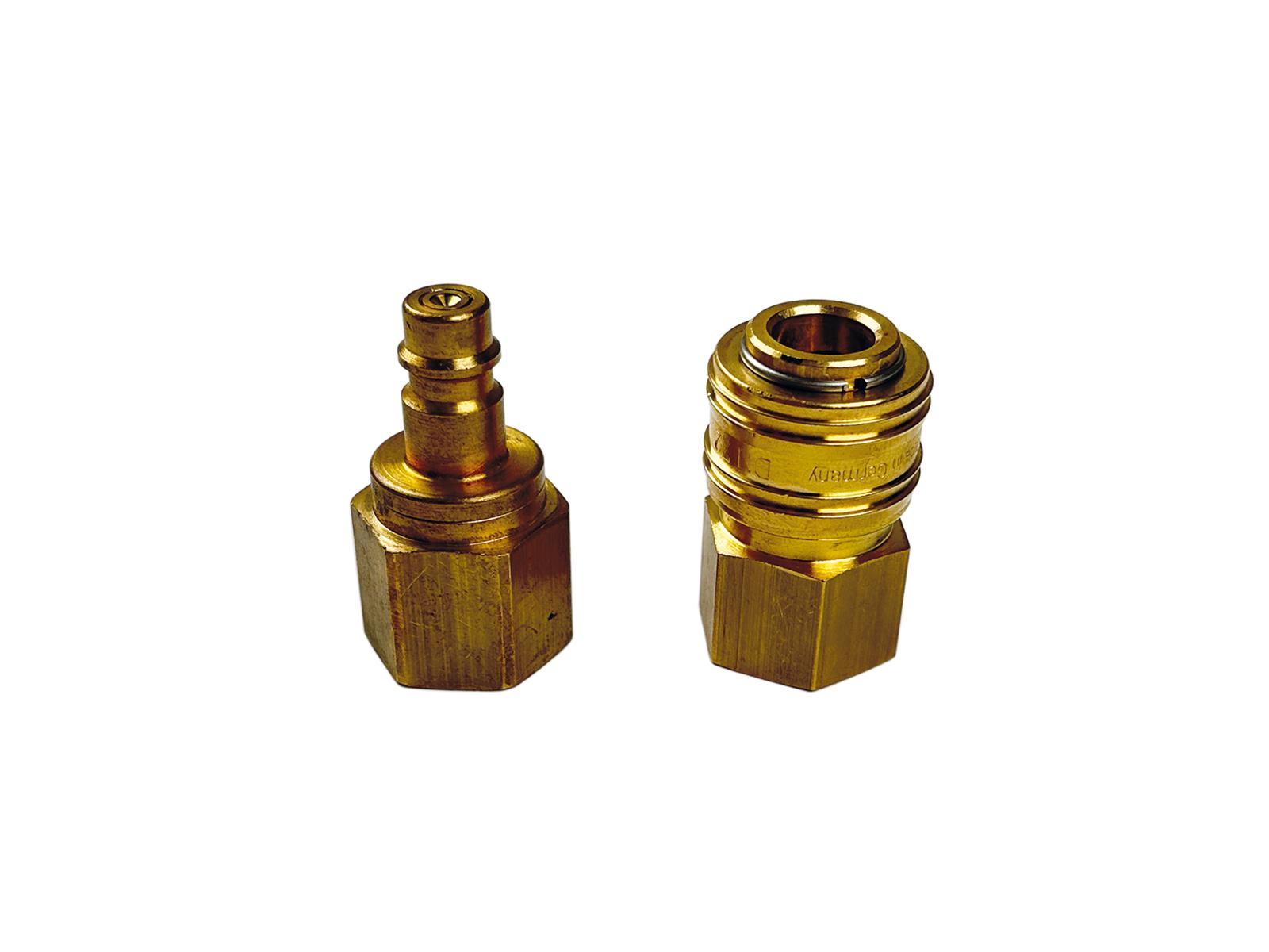Kupplungssatz 1/2" Rectus, bestehend aus je 1 St. Kupplungsmuffe und Kupplungsstecker, kompatibel mit Rectus 26; NW 7,4 Kupplungssatz 1/2" Rectus, bestehend aus je 1 St. Kupplungsmuffe und Kupplungsstecker, kompatibel mit Rectus 26; NW 7,4