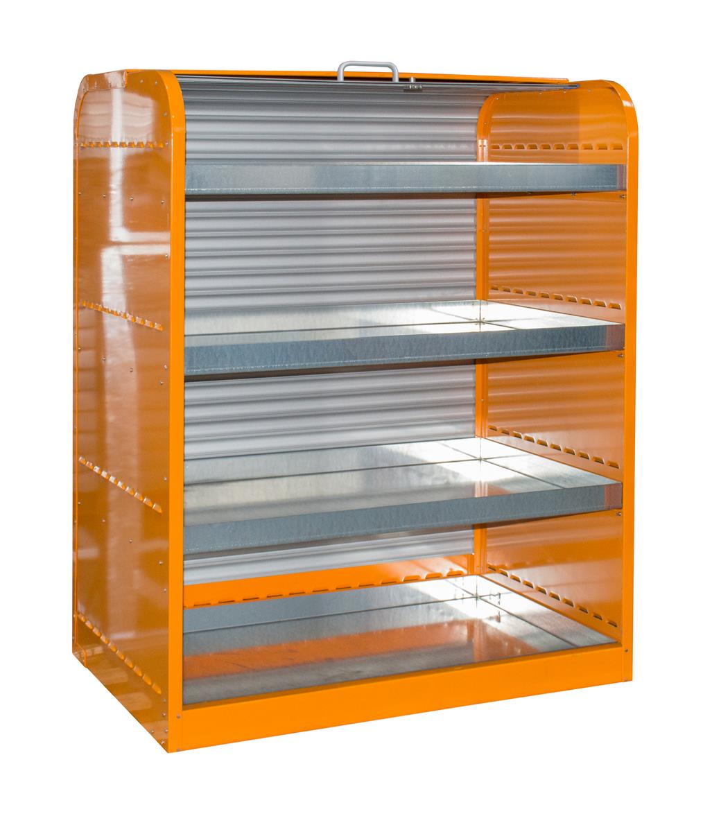 Gefahrstoff-Rolladenschrank RSG-4 1300x870x1610mm RAL 2000 Gelborange